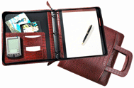 Croco-Grain Binder with Zipper