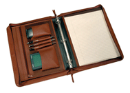 Zippered Leather Binder Portfolio